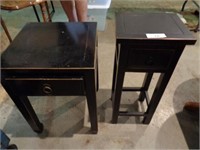 2 small black tables