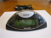 Sharp Digital Alarm Clock Electric& Battery BackUp