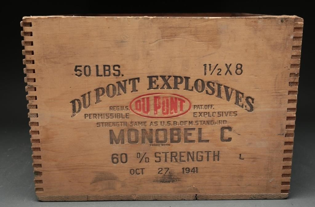 Vintage Duplex Explosives Monobel C Wooden Crate