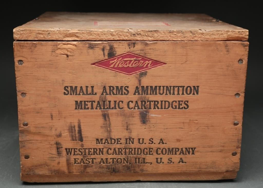 Vintage Remington Arms Co. Wooden Ammo Crate W/Lid