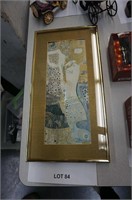 Gustav Klimpt print, framed