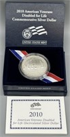 2010 American Veterans Commemorative Silver Dollar