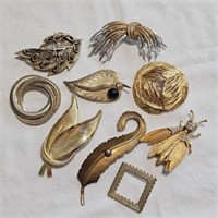 Gold Tone Brooches