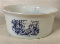 ARCOPEL FRANCE MILK GLASS BOWL SOME STAINS