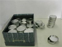48 Metal - 2.5" Diameter Lidded Containers