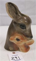 ROYAL COPLEY DEER AND FAWN VASE