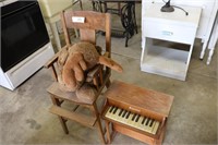 high chair and pianio