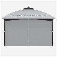 SunCula 10x12 Gazebo Curtains - Grey