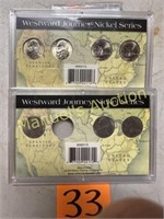 (2) LEWIS AND CLARK WESTWARD JOURNEY NICKEL SET