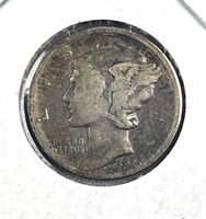 1929-D Mercury Silver Dime, US 10c Coin