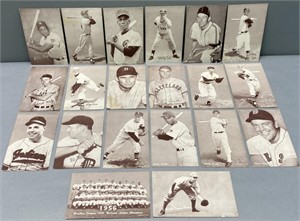 20 Exhibit Baseball Cards 1947-1966