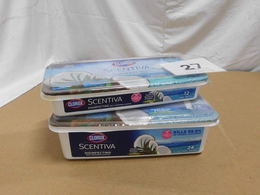 2 PACKS SCENTIVA WET MOPPING CLOTHS