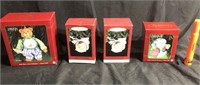 4 CHRISTMAS / HOLIDAY ORNAMENTS INCL: 2