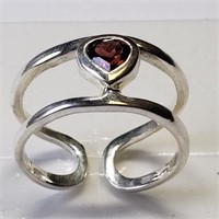 S/Sil Garnet Ring