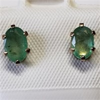 $240 10K  Emerald Earrings