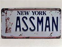 Novelty "Assman" License Plate