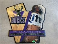 Sign Milwaukee Bucks Lite Beer