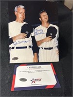 Joe DiMaggio and Mickey Mantle autographed