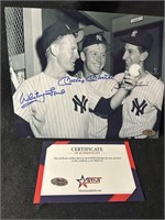 Whitey Ford, Mickey Mantle and Billy Martin autogr