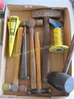 Box of Assorted Hammers and Wedges