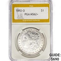 1892-O Morgan Silver Dollar PGA MS62+