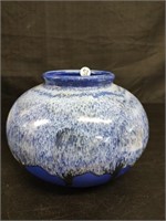 Blue Pottery Floor Vase