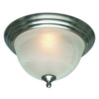 Project Source 1-light 10-in Brushed Nickel Flush
