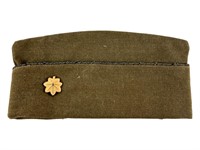 Original WWII Officers Wool Hat w/ Oak Leaf