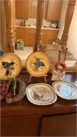 BIRD AND MUSIC PLATES, CARDINALS IN NEST , MISC