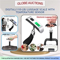 DIGITAL(110-LB)LUGGAGE SCALE W/ TEMPERATURE SENSOR