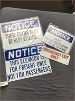 ASSORTED "NOTICE" SIGNS, 10X14" AND SMALLER