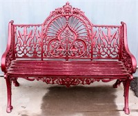 Furniture English Vintage Cast Iron Park Bench
