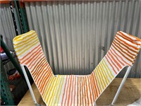 Beach folding chair orange stripes