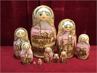 Large 10pc Russian Nesting Dolls