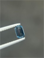 0.50 carats Emerald shape natural Swiss Blue Topaz