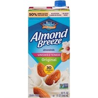 12PK Almond Breeze Unsweetened Almond Milk