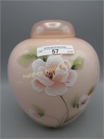 Fenton Chiffon hand painted ginger jar