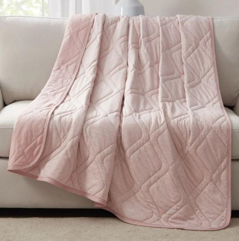 Brookstone Cooling Throw Blanket, Pink