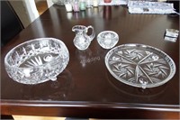 Four Pieces of Crystal Glassware