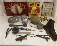 Vintage Tools, Vtg Decanters, US Army Mess Kit,