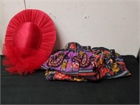 Vintage hat with colorful skirt