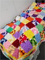 Very large crocheted Afghan beautiful