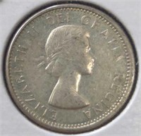 Silver 1963 Canadian dime