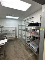 Stainless Steel Shelving w/ Contents