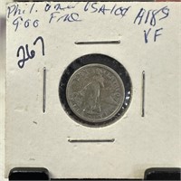 1918 PHILIPPINES 10 CENTAVOS SILVER COIN