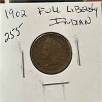 1902 INDIAN HEAD PENNY CENT FULL LIBERTY