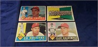 (4) 1960 Topps Baseball Cards (#'s 293, 302, 347