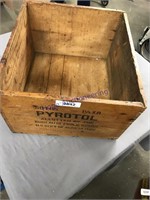 Pyrotol wood box, 16x18x11" tall