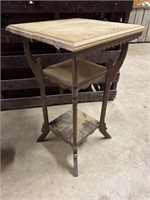 Wooden Side Table 17x16x28”