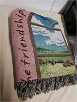 Tapestry throw blanket